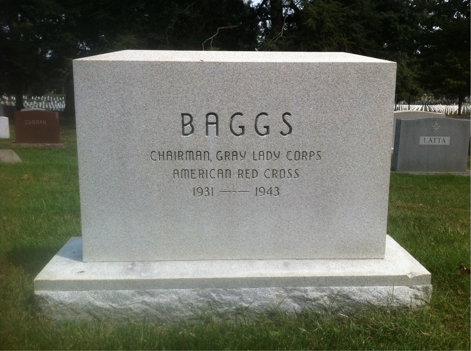 Back of headstone — Albert Baggs