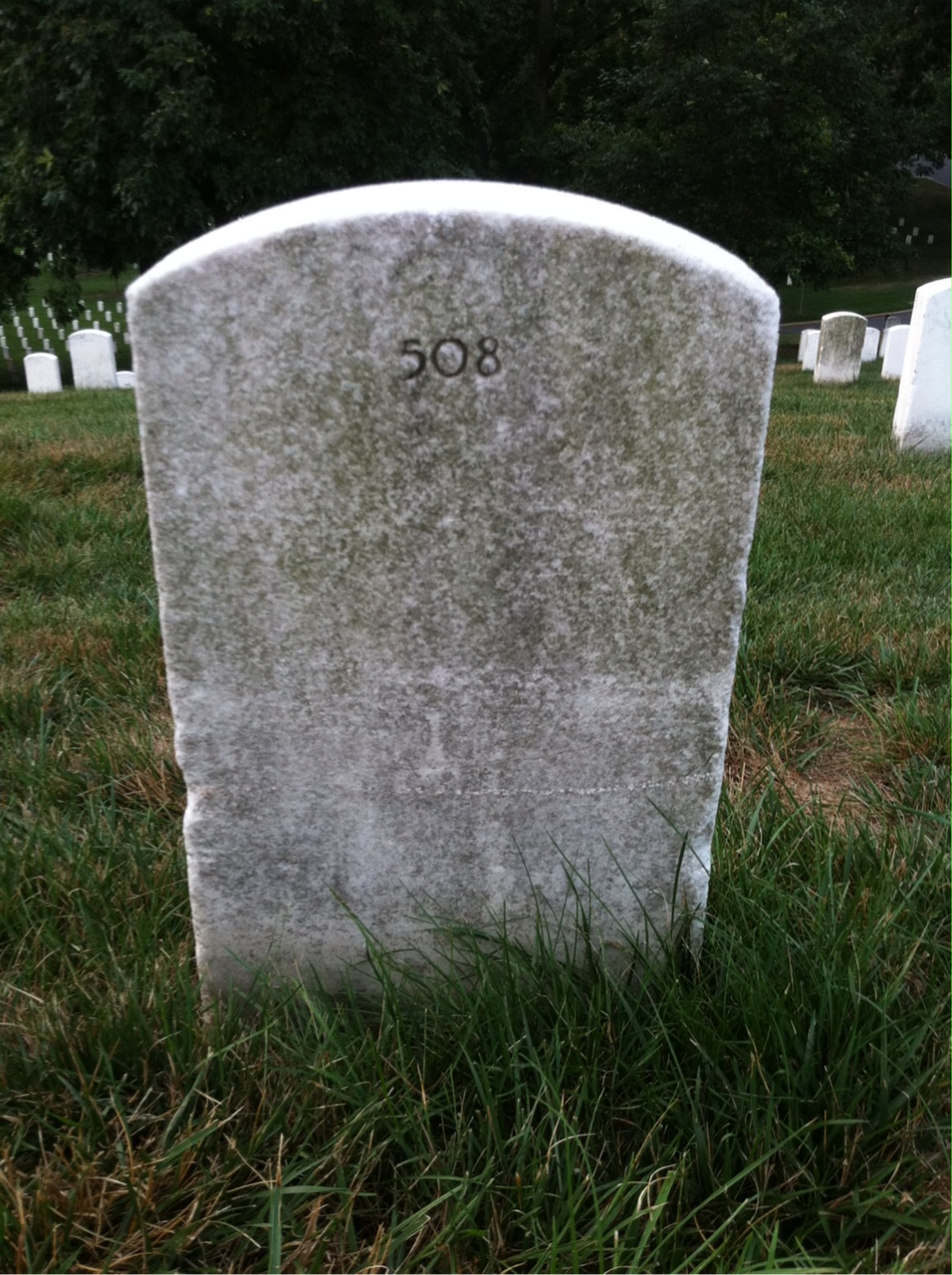 Back of headstone — Randolph Montgomery