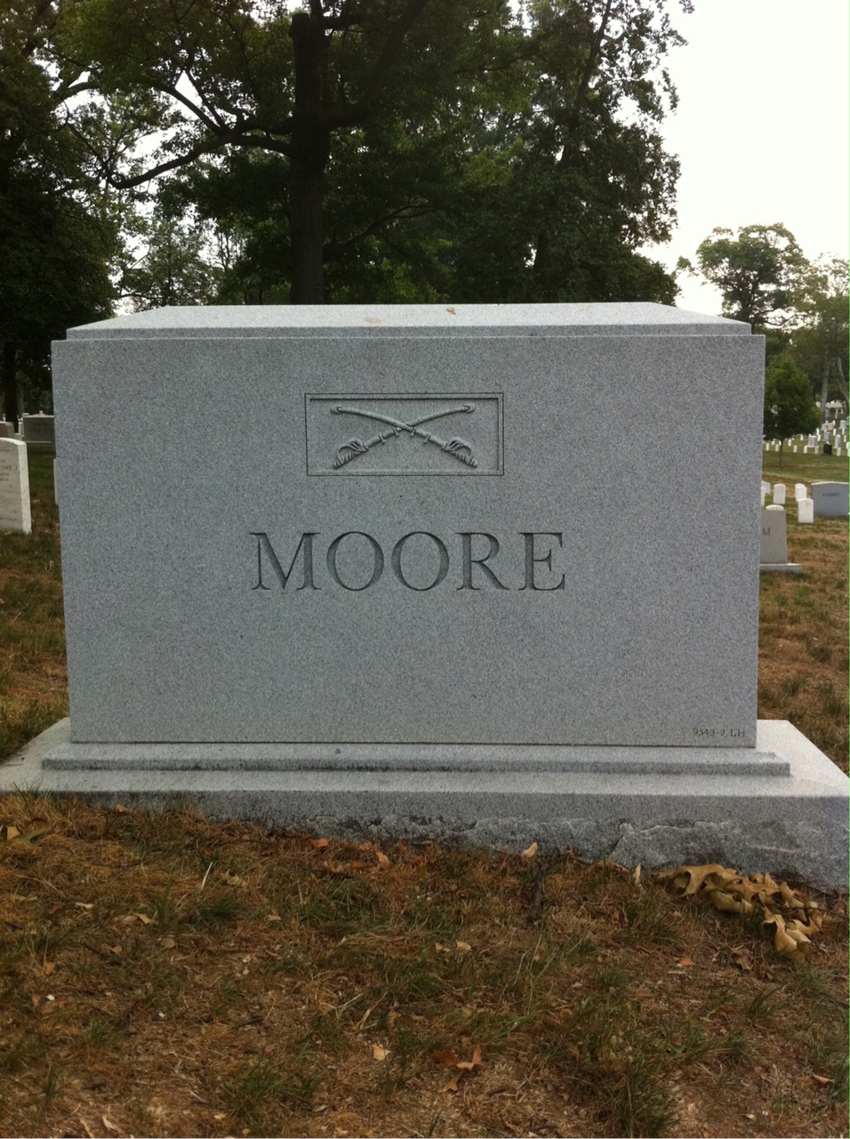 Back of headstone — Robert Moore
