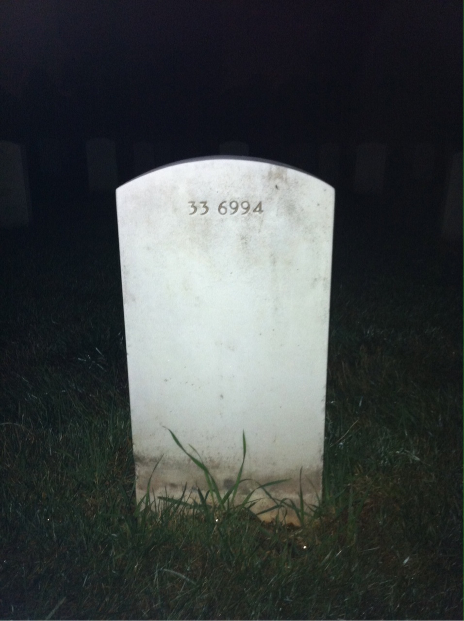 Back of headstone — James Moore