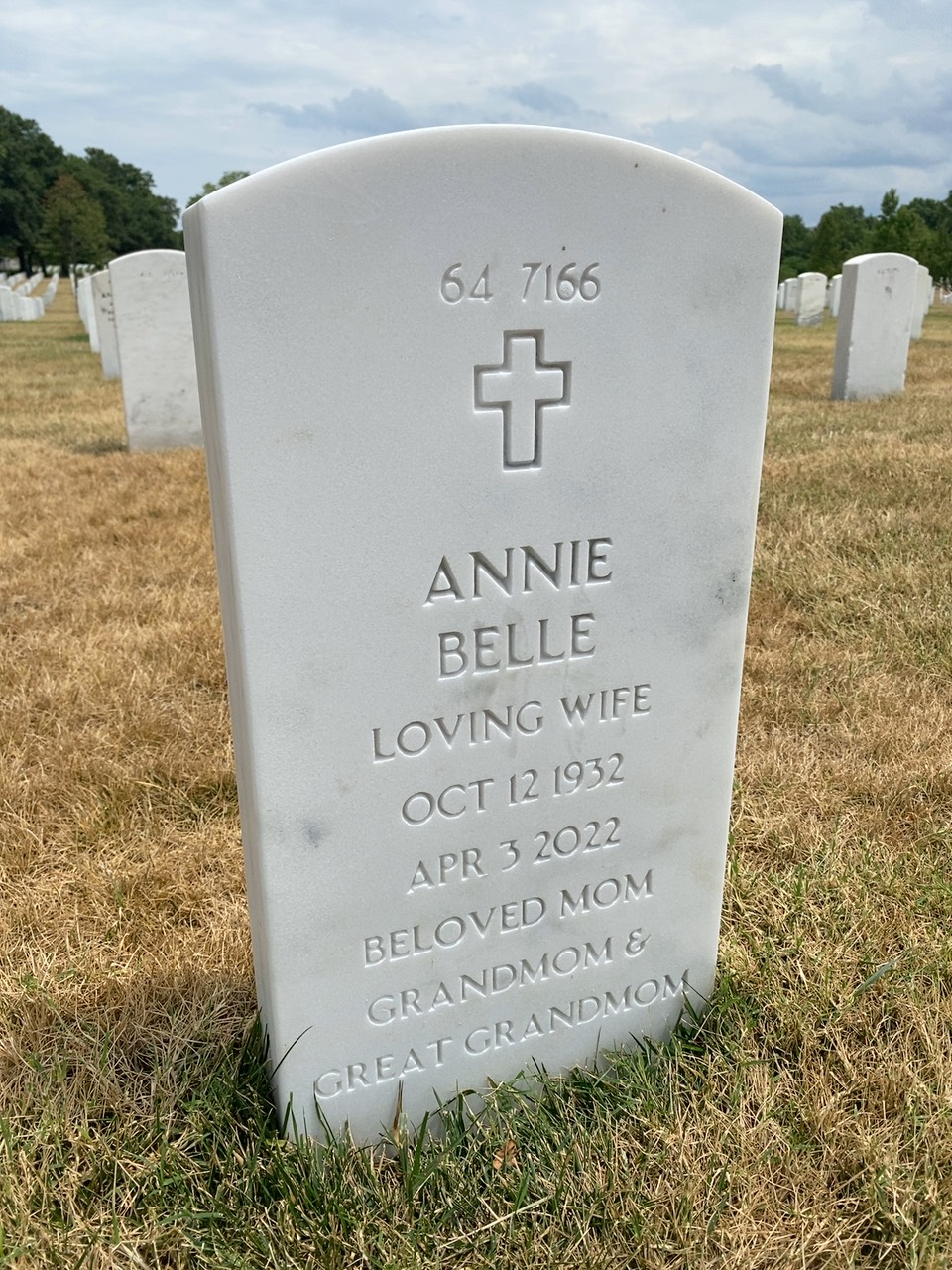 Back of headstone — Hubert Foster