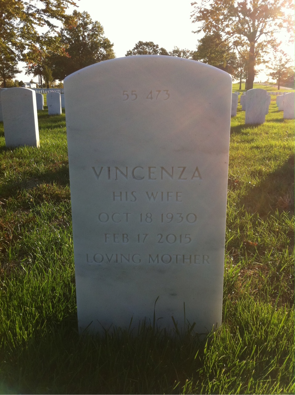 Back of headstone — Walter Murdock