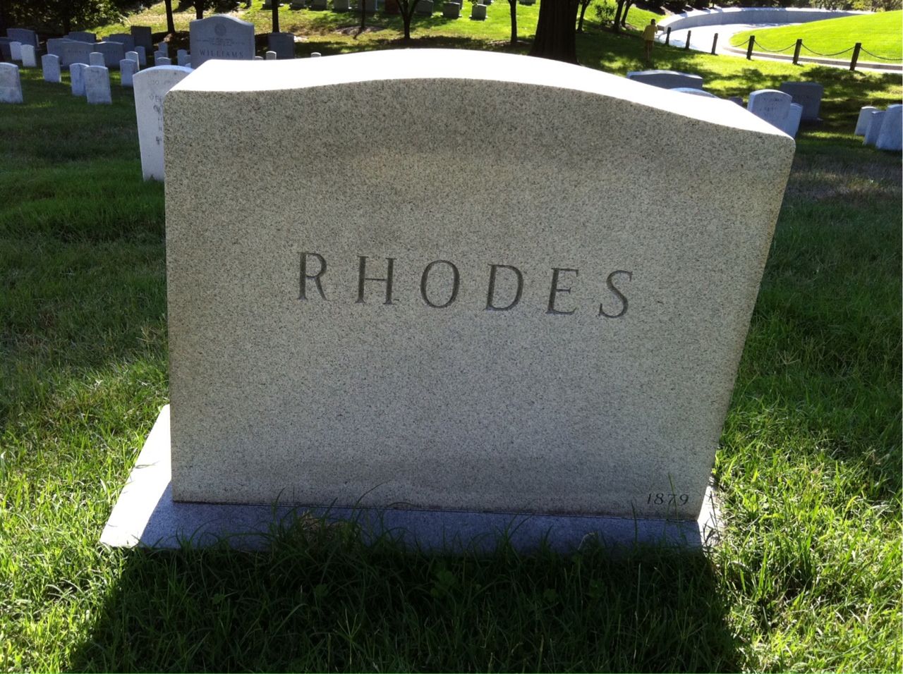 Back of headstone — William Rhodes