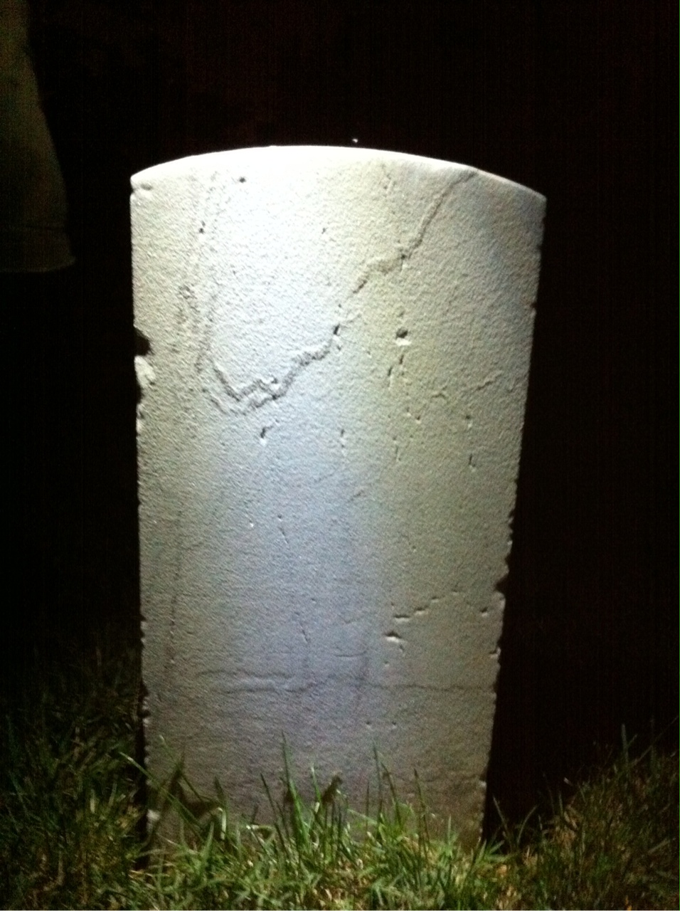 Back of headstone — John Moore