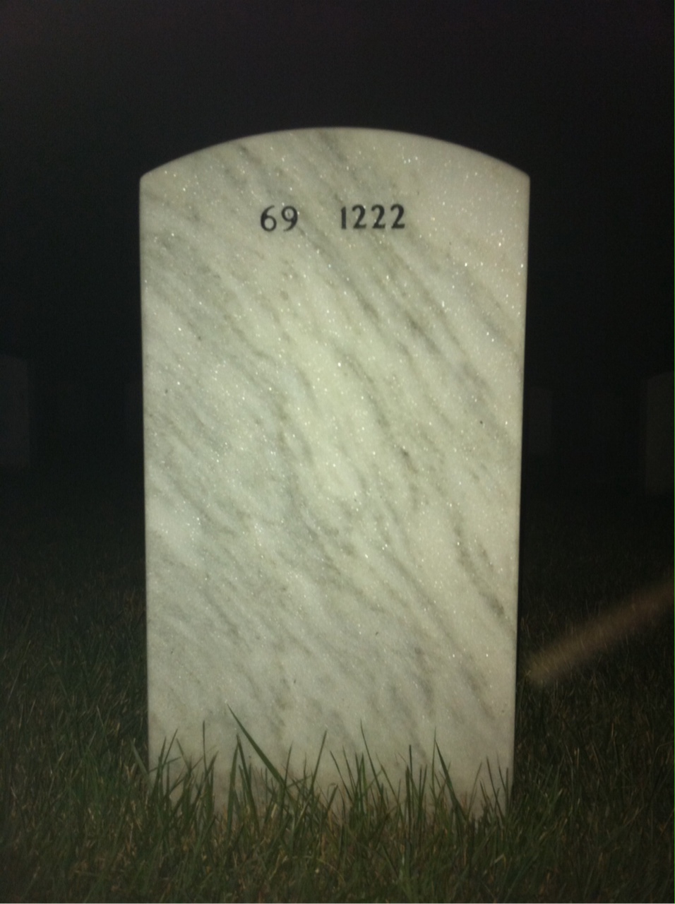 Back of headstone — Clarence Saccardi