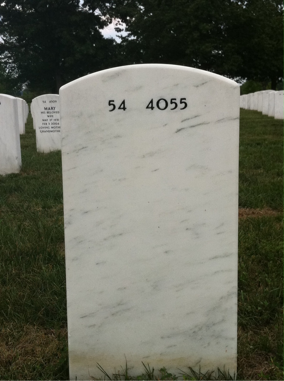 Back of headstone — Felix Delorenzo