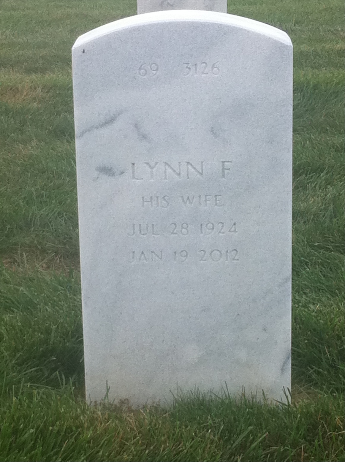 Back of headstone — Steve Denhup