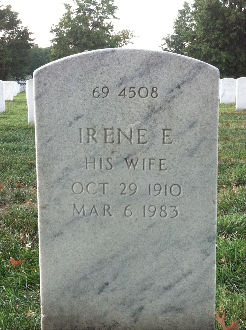 Back of headstone — William Morse
