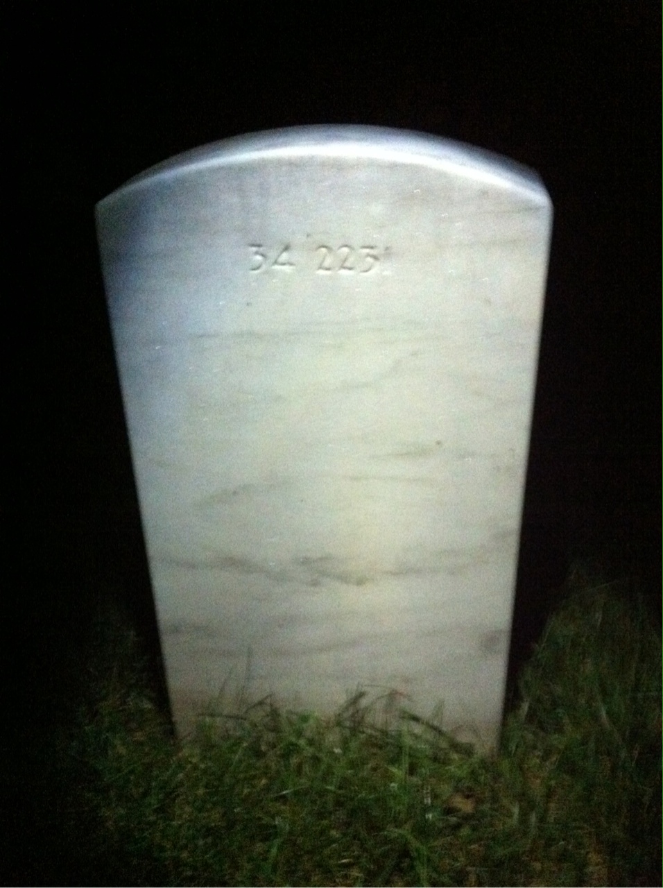 Back of headstone — Herman Berendt