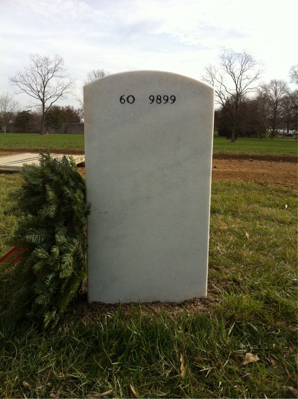 Back of headstone — John Mills