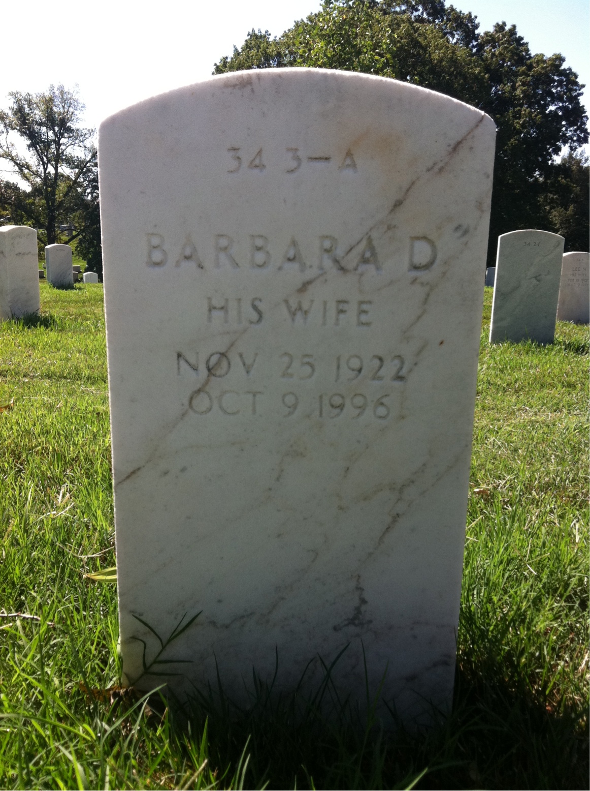 Back of headstone — William Arnold