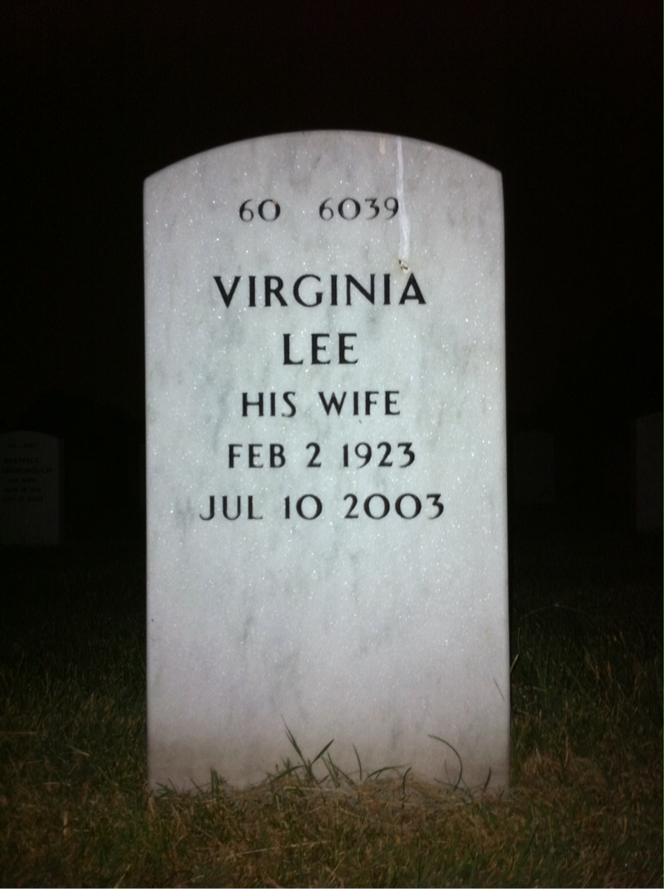 Back of headstone — Thomas Perkins