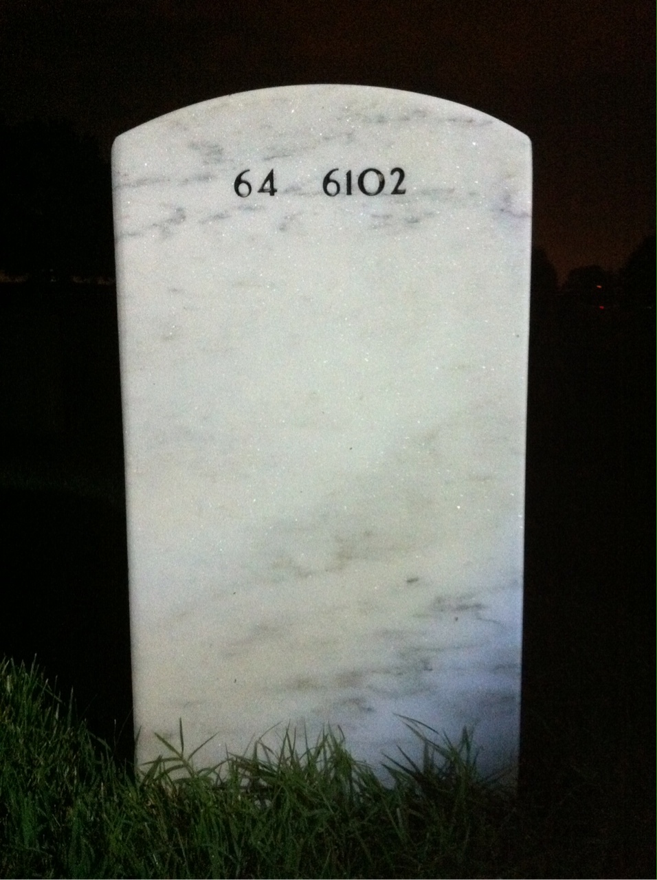 Back of headstone — Robert Shupe