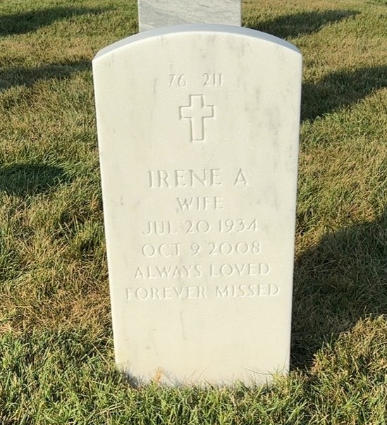 Back of headstone — Paul Chauvin