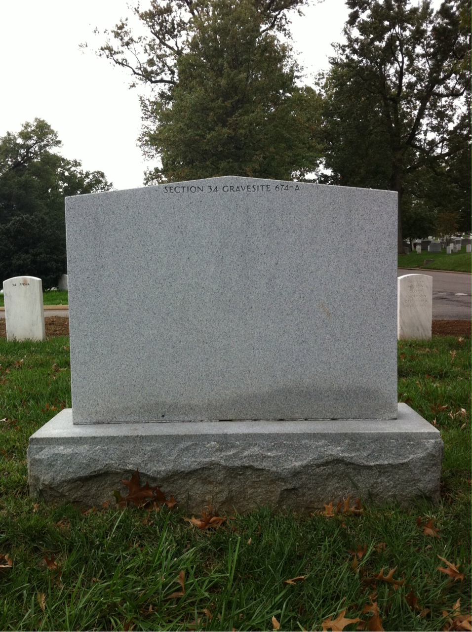Back of headstone — William Henry Seward