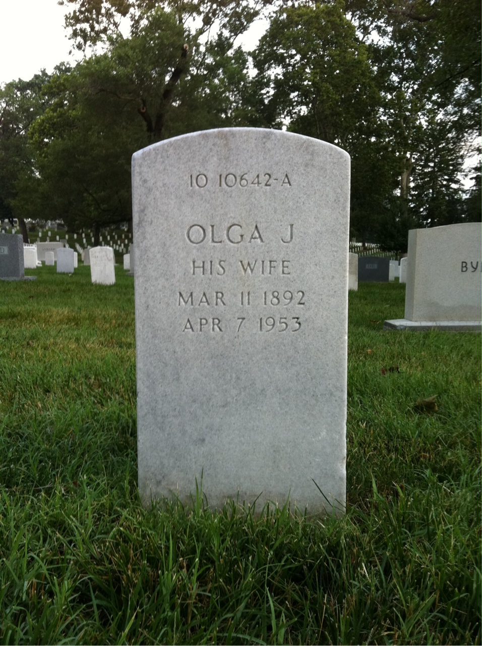 Back of headstone — Samuel Adams