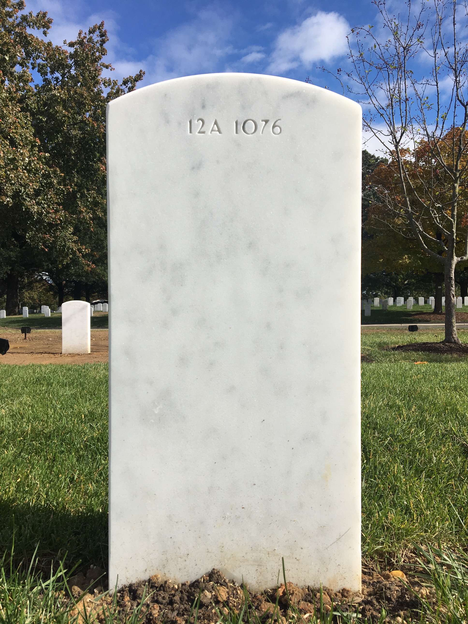 Back of headstone — Terry Shaw Kemp