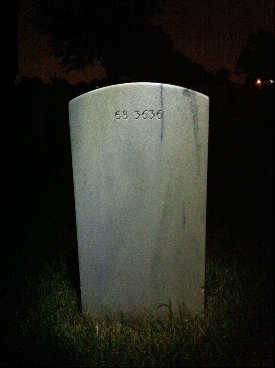 Back of headstone — John Muck
