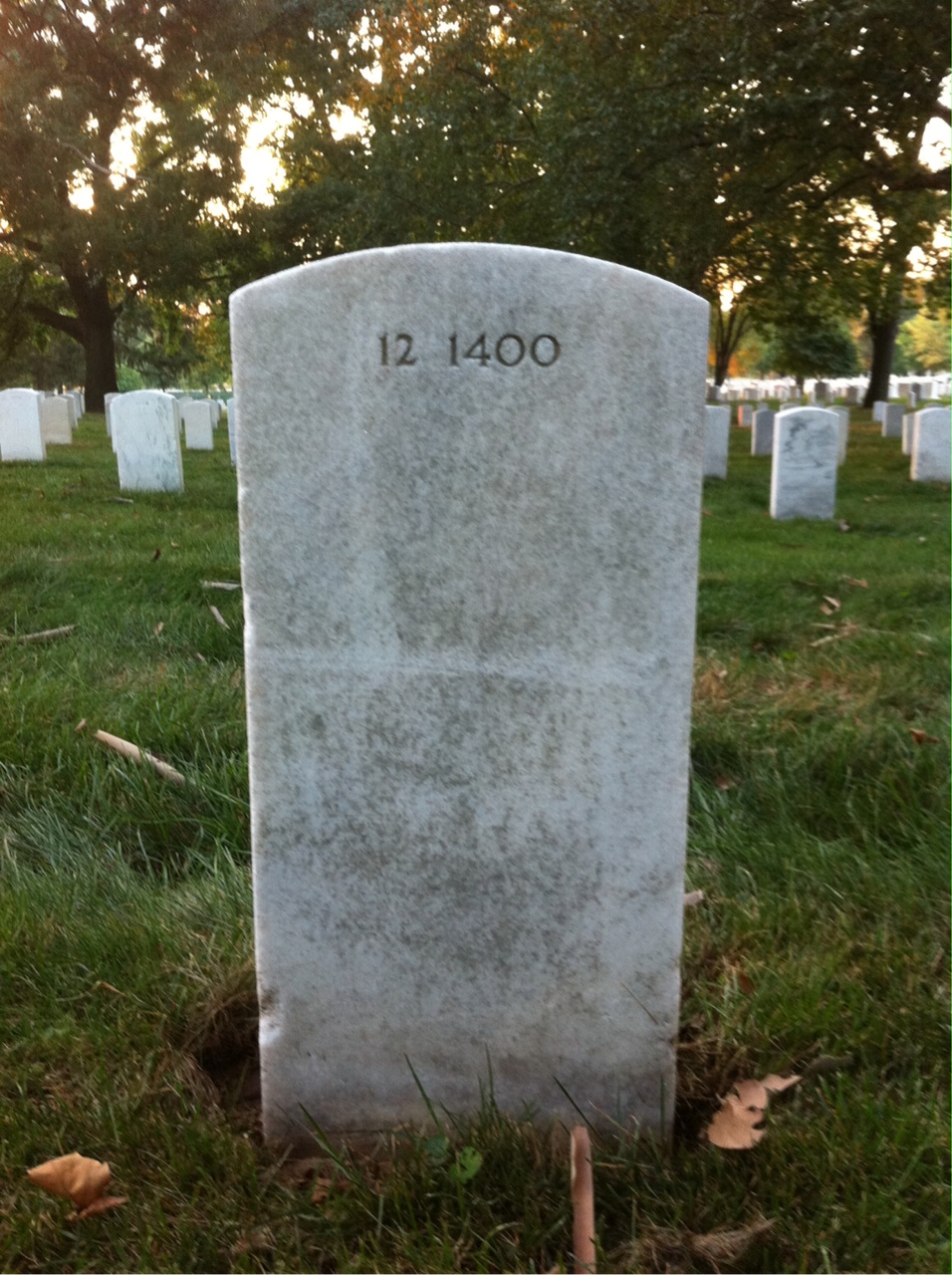 Back of headstone — Marion Murray