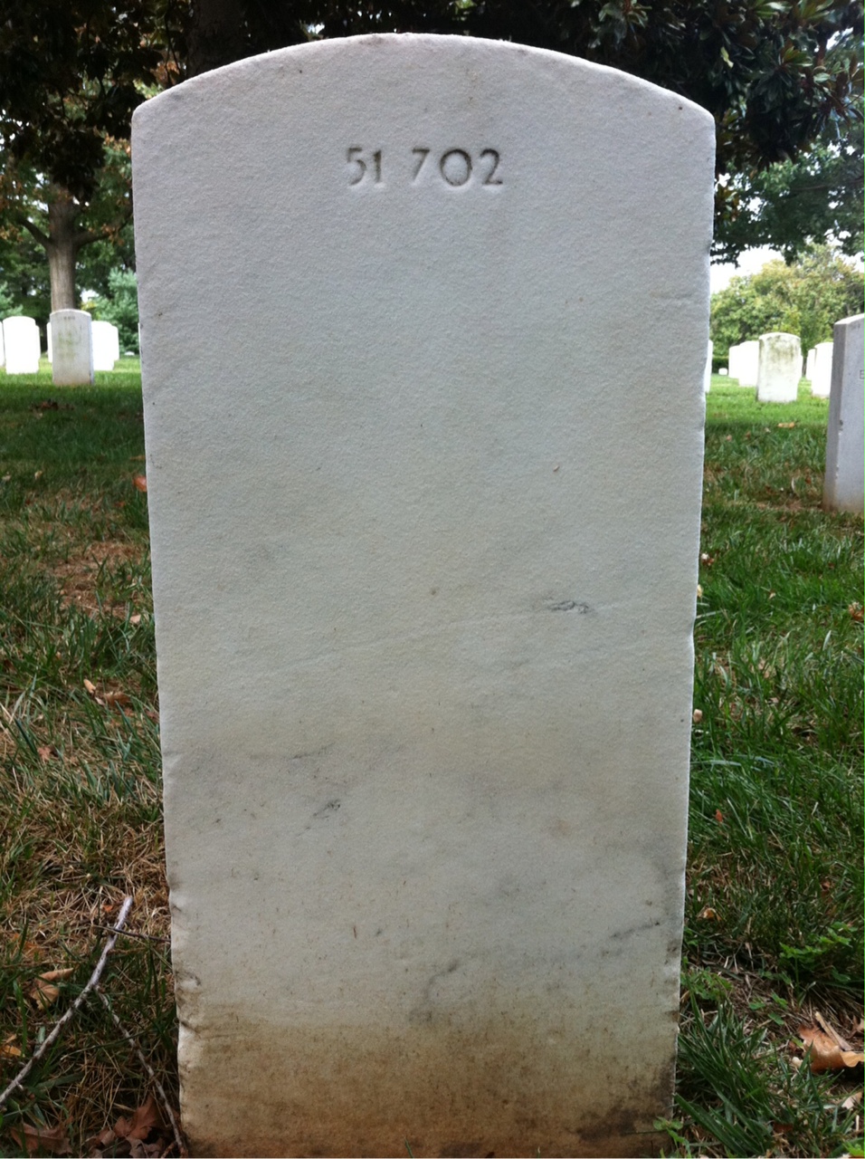 Back of headstone — Joseph Ayres