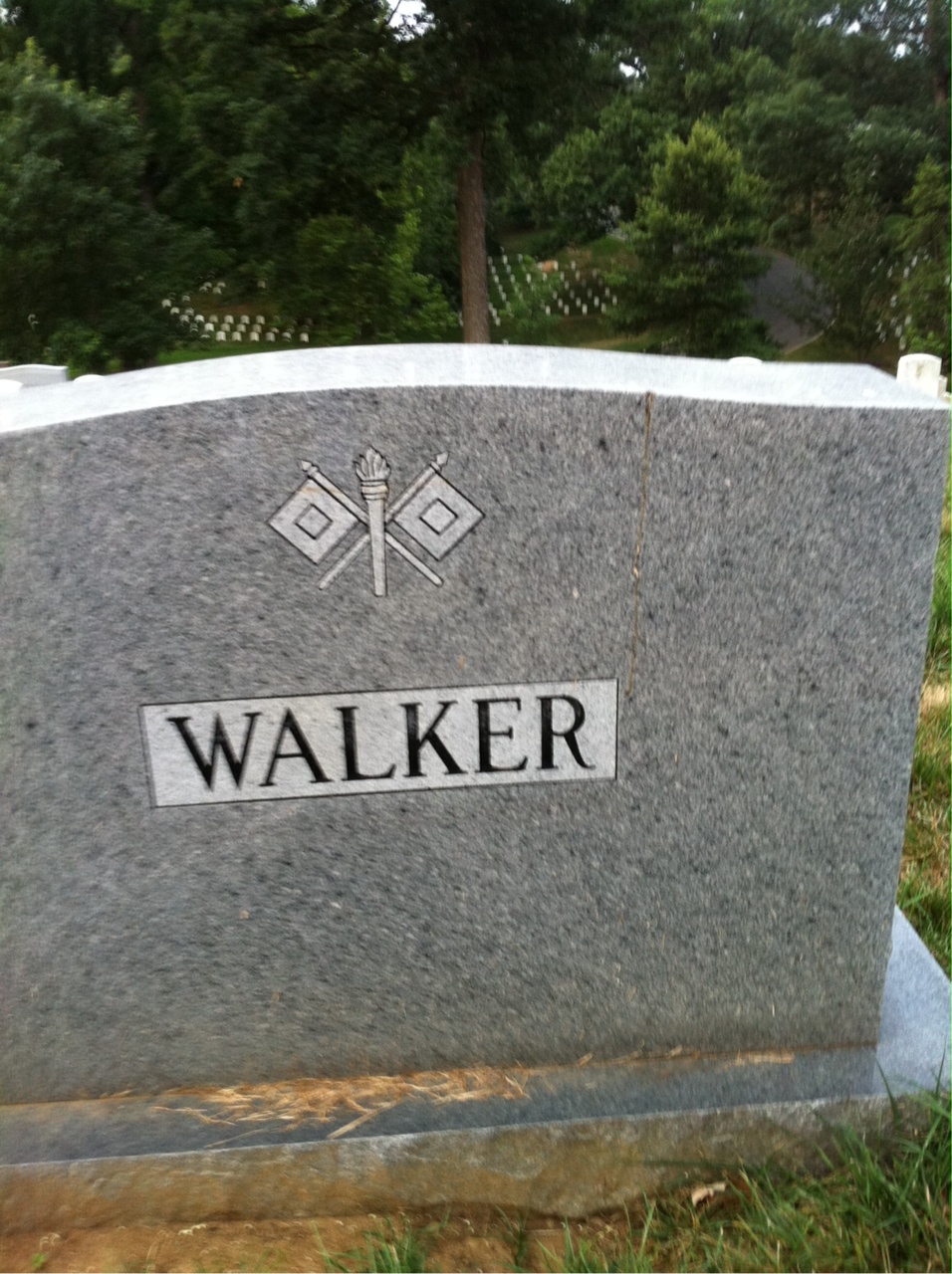 Back of headstone — Leonard Walker