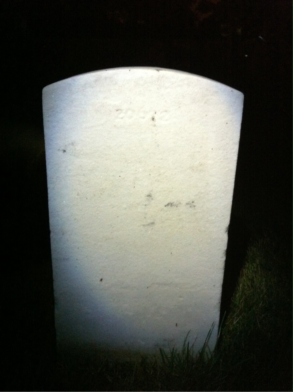 Back of headstone — Thomas Atkinson