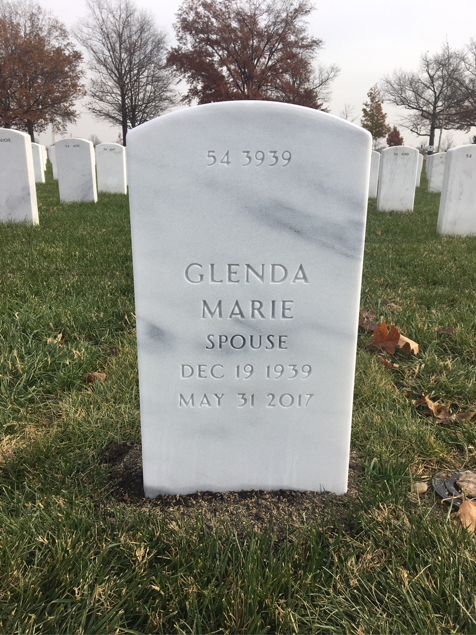 Back of headstone — John Baker
