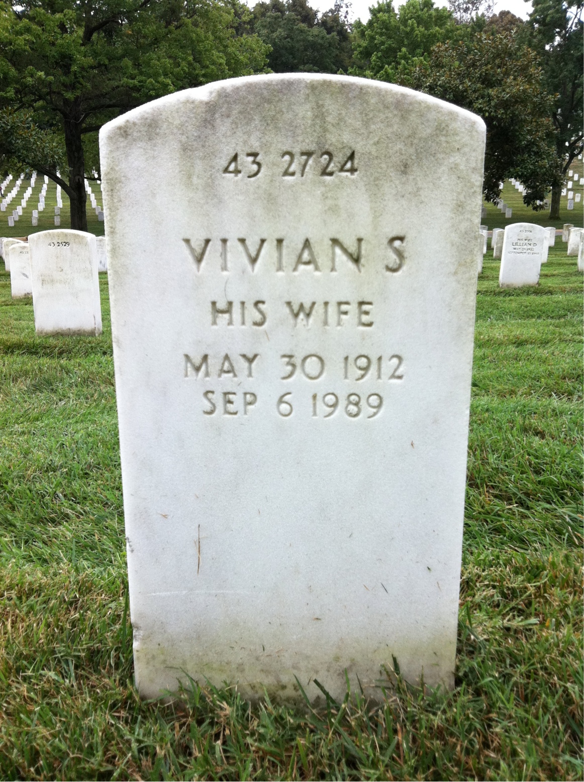 Back of headstone — William Redden
