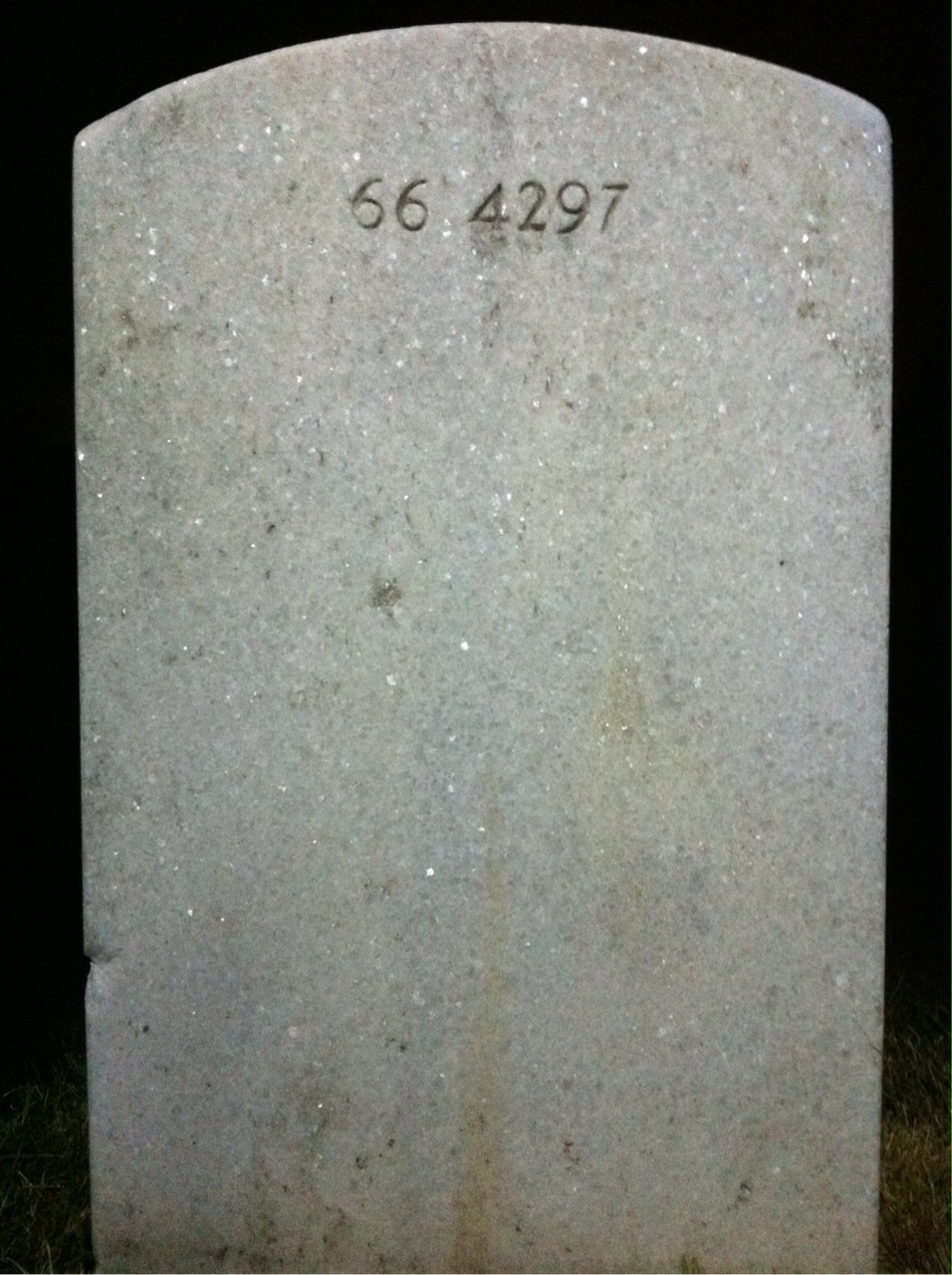 Back of headstone — Joseph Morris