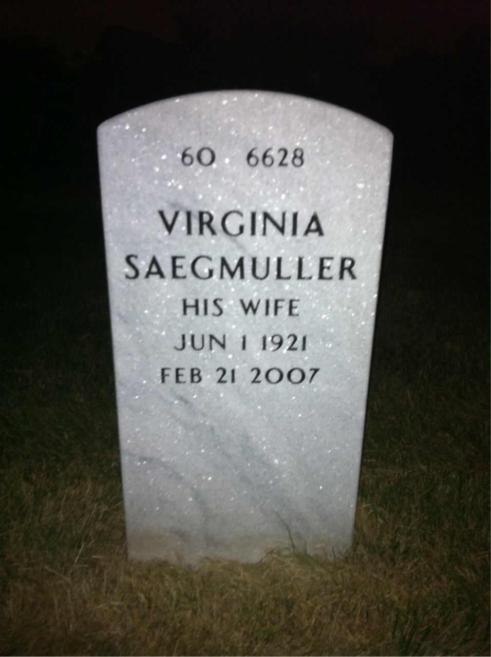 Back of headstone — William Knull
