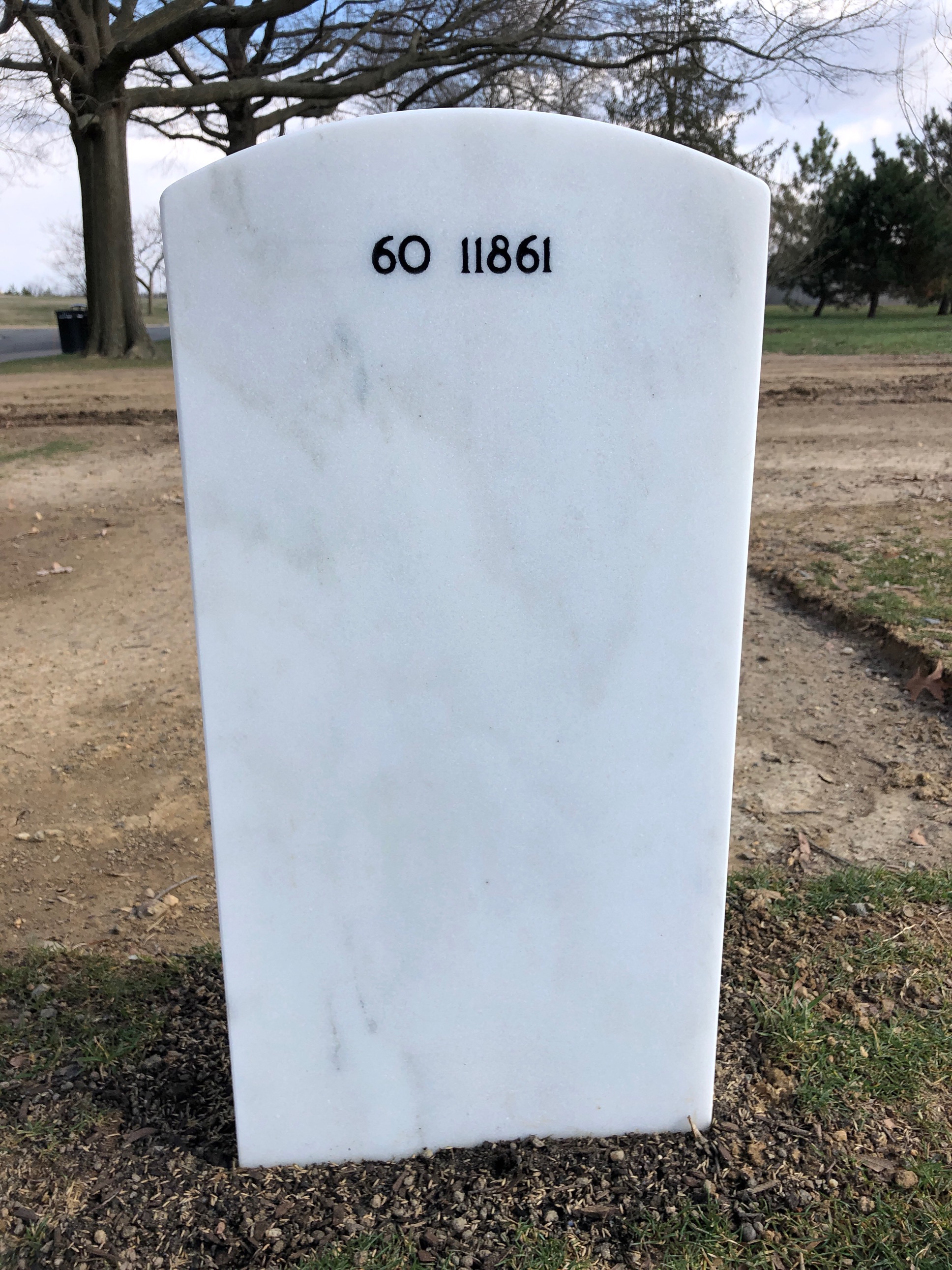 Back of headstone — Thomas James Karabin