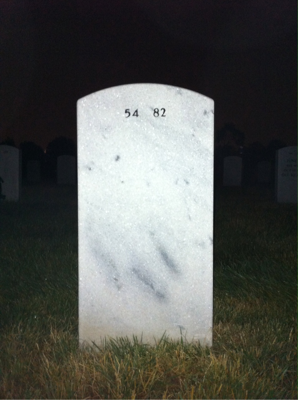 Back of headstone — William Myers