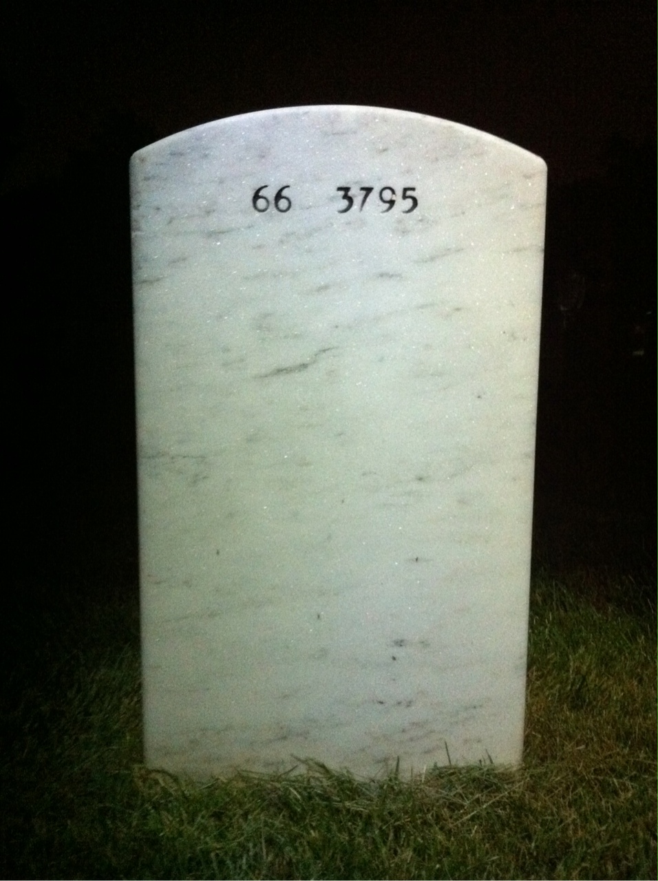Back of headstone — Harold Stiles