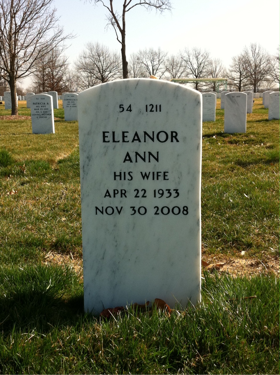 Back of headstone — Raymond Rembish