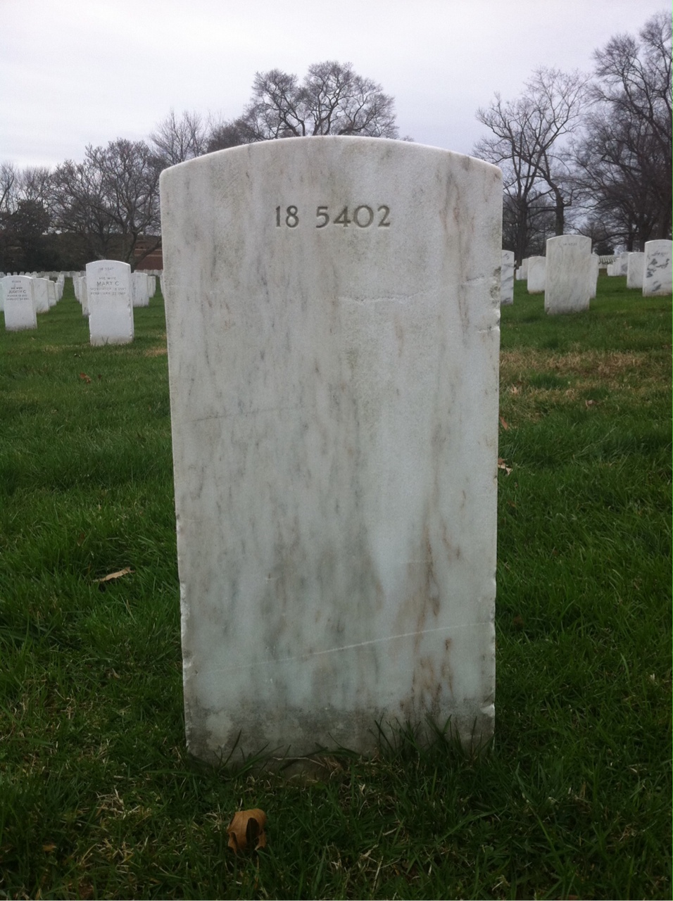 Back of headstone — Anders Anderson