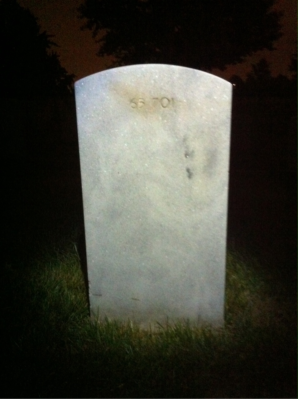 Back of headstone — Vernon L Parker
