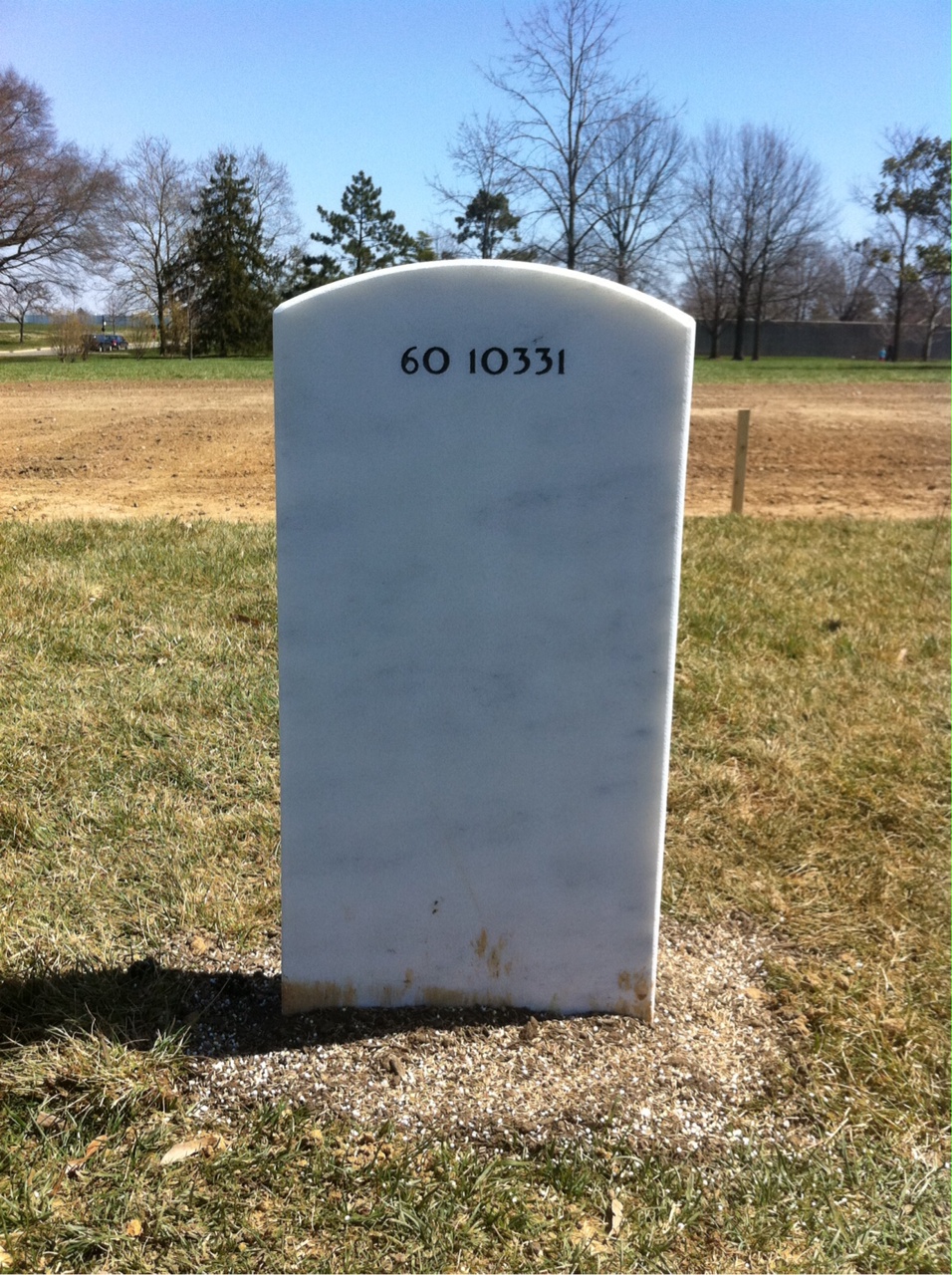 Back of headstone — William Lesley Glover