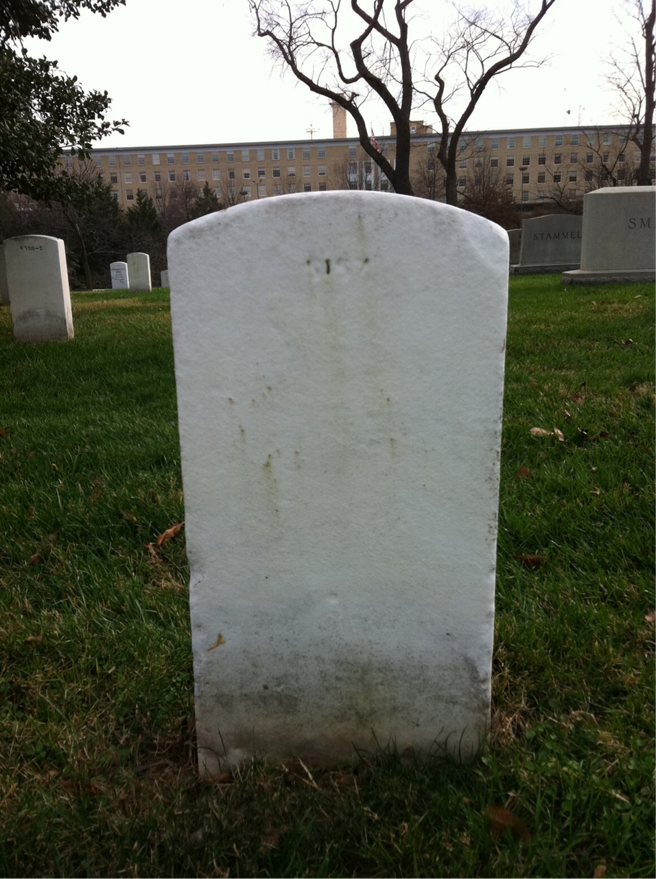 Back of headstone — Sherman Altick