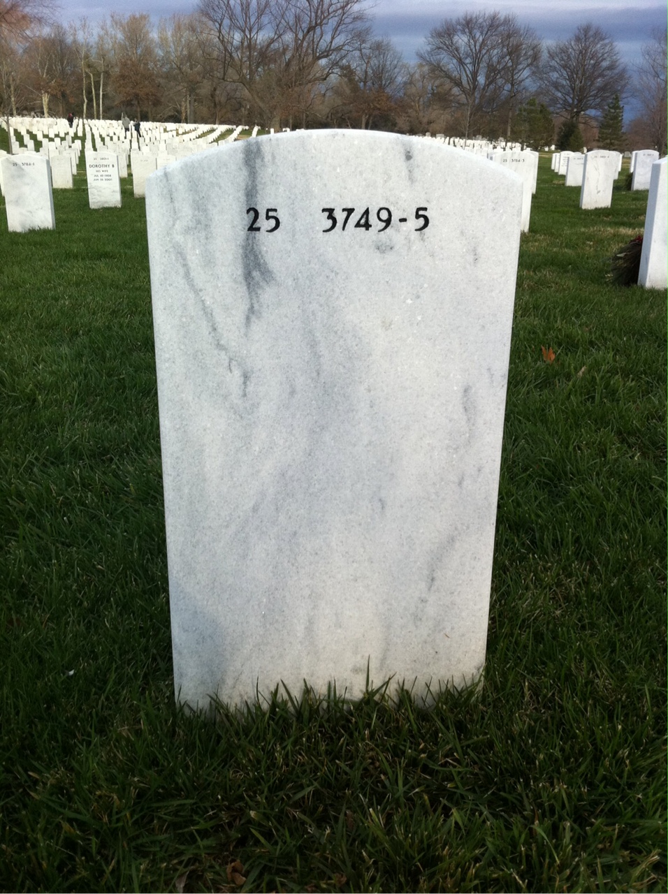 Back of headstone — Ira Jacobson