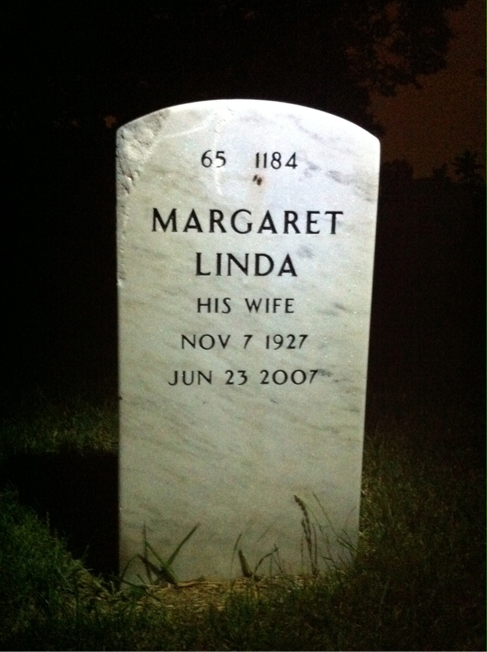 Back of headstone — Eugene Krial