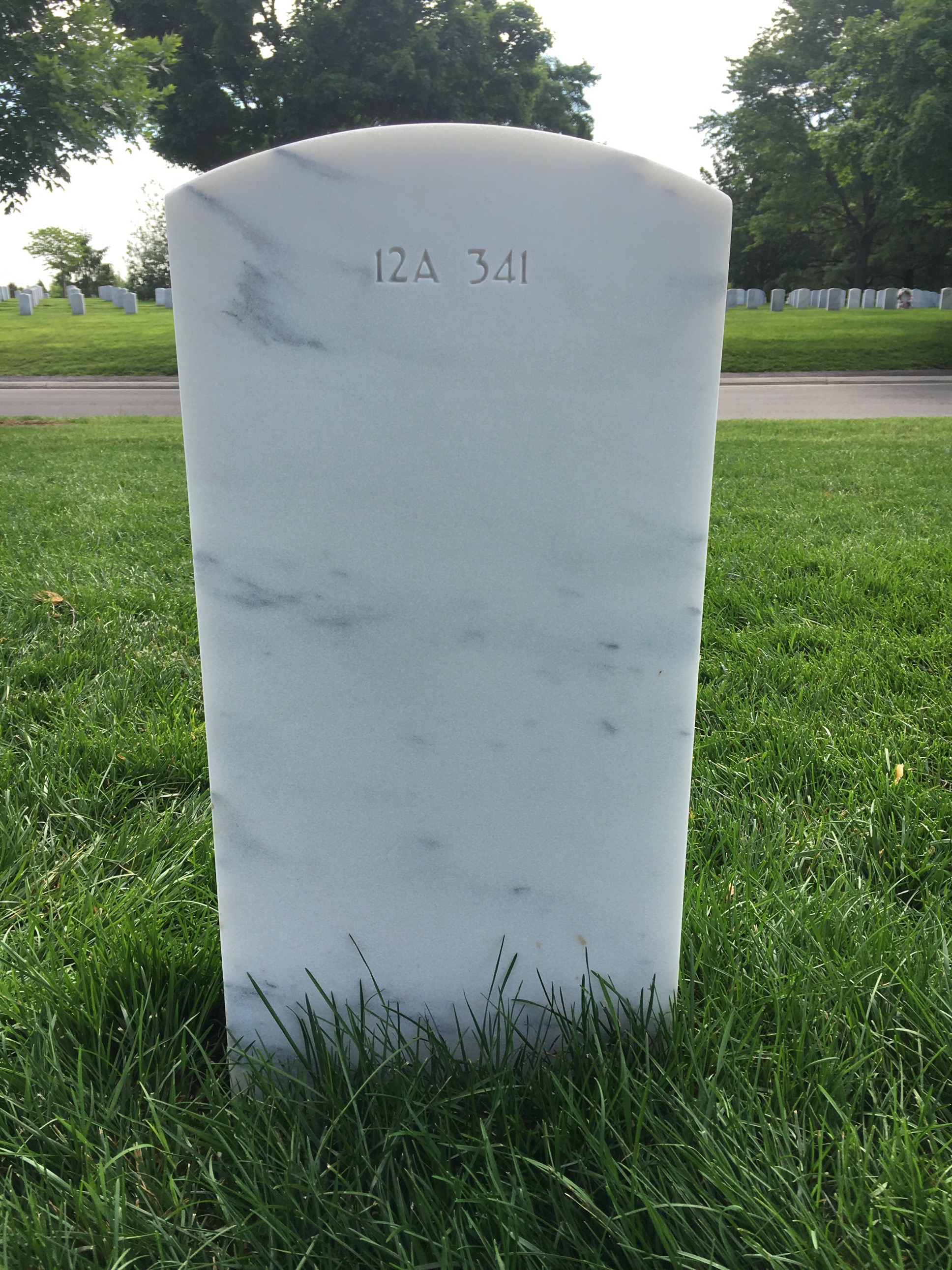Back of headstone — William A Steiger