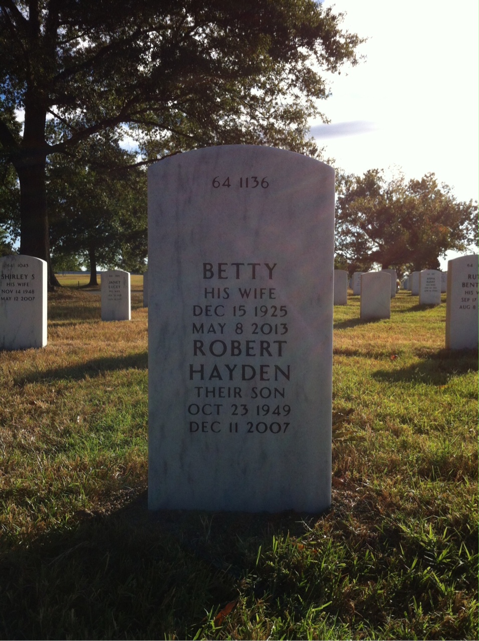 Back of headstone — Hayden Maginnis