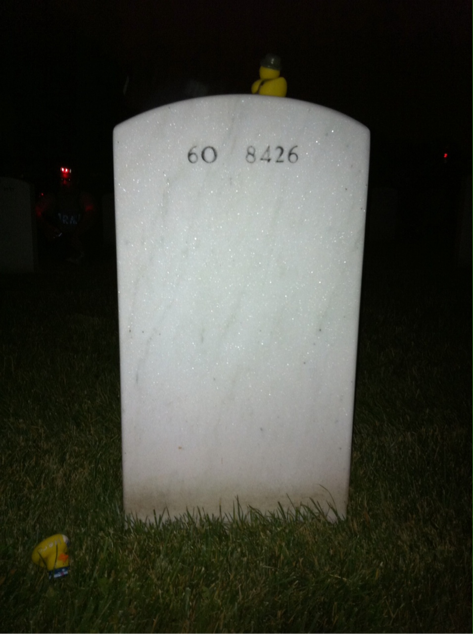 Back of headstone — Justin Walsh