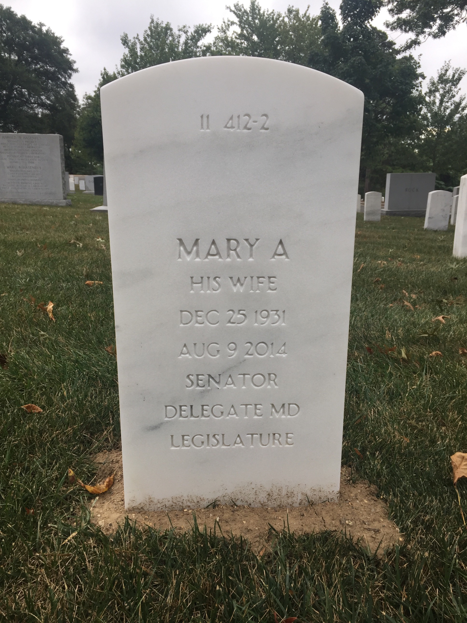 Back of headstone — Edward Conroy