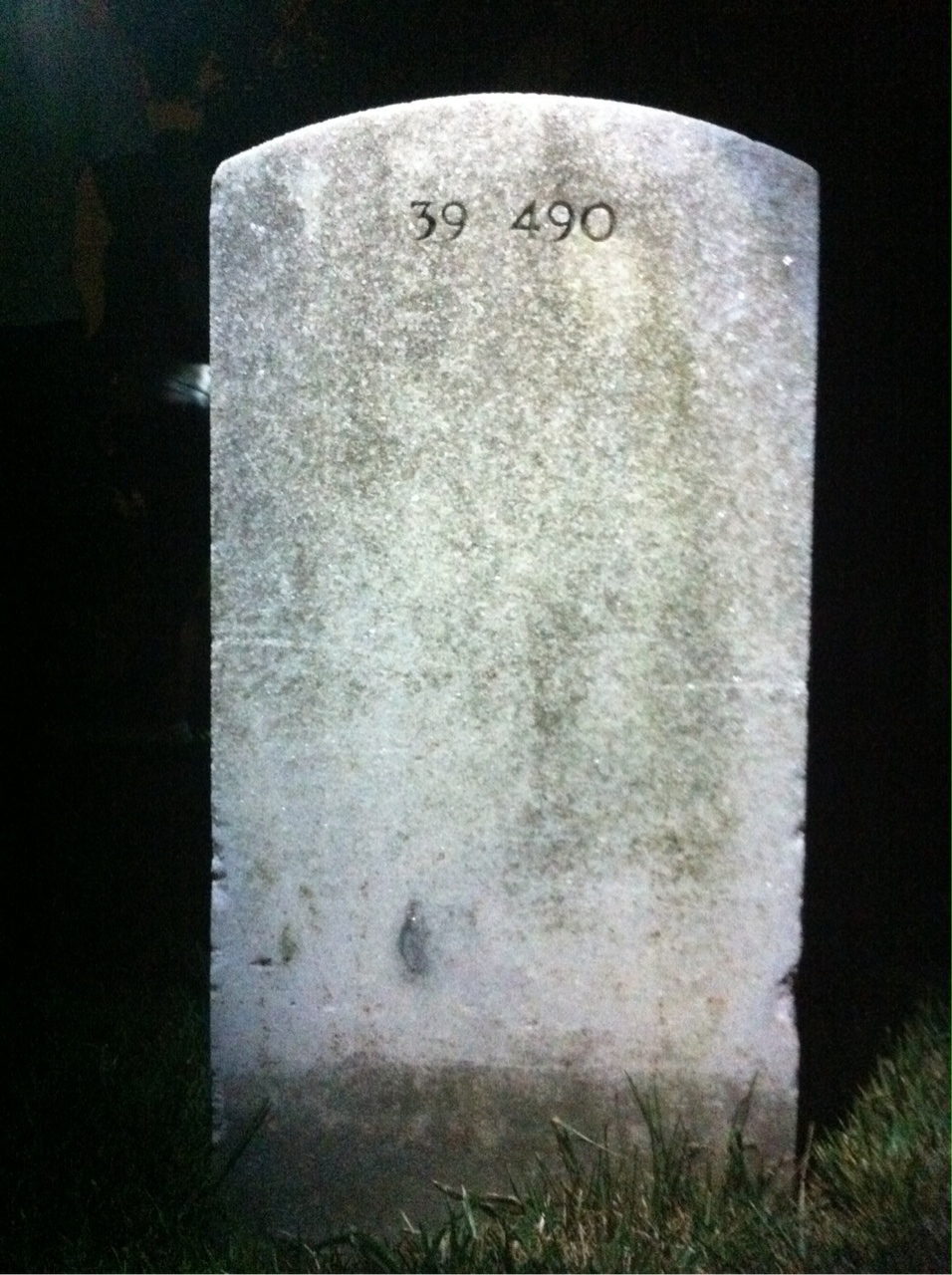 Back of headstone — Richard Collins