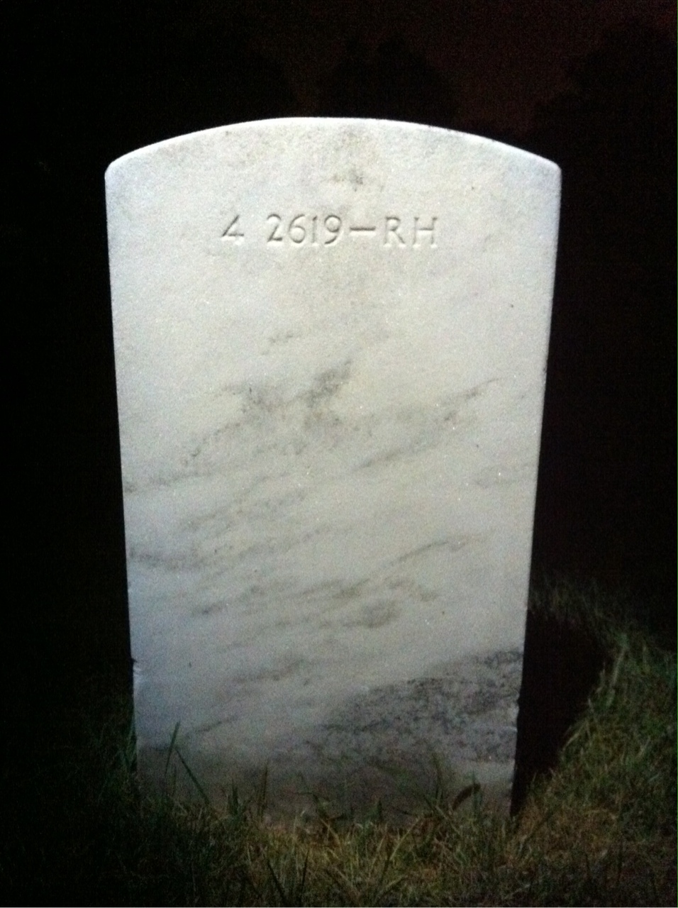 Back of headstone — Robert E Coughlin