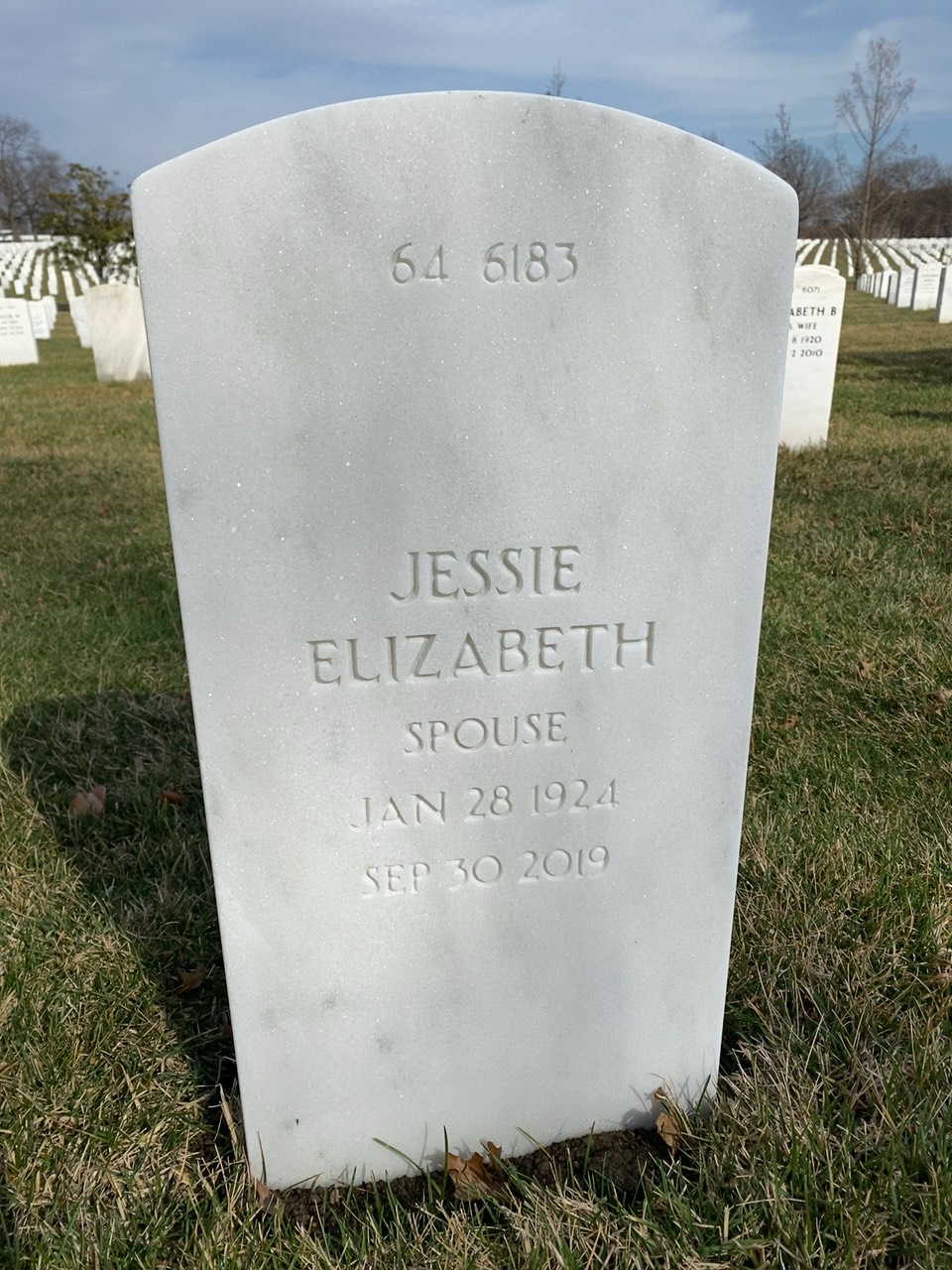 Back of headstone — Dorvon Helton