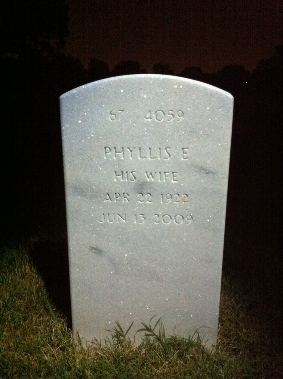 Back of headstone — Francis Burnett