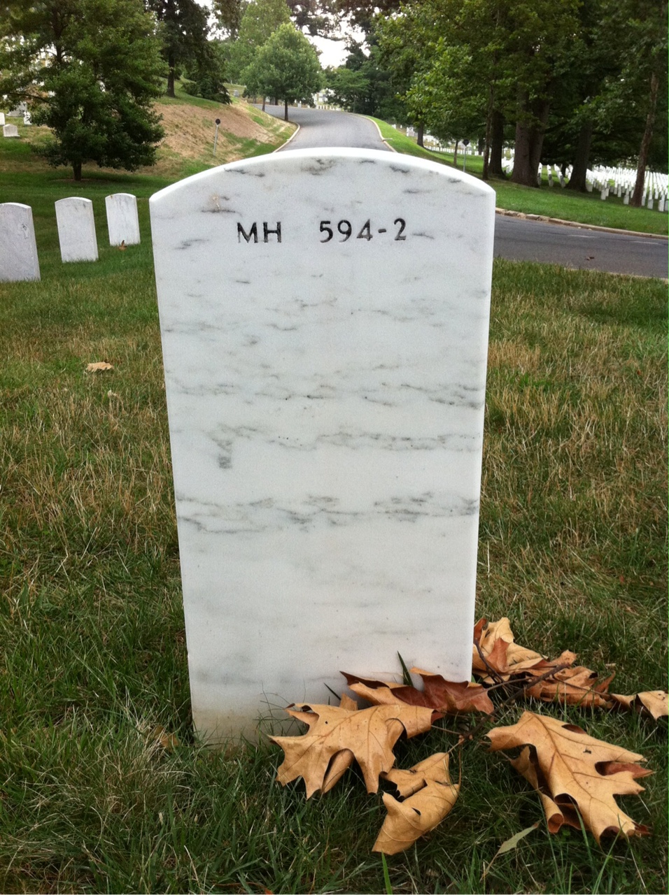 Back of headstone — Oliver Warren