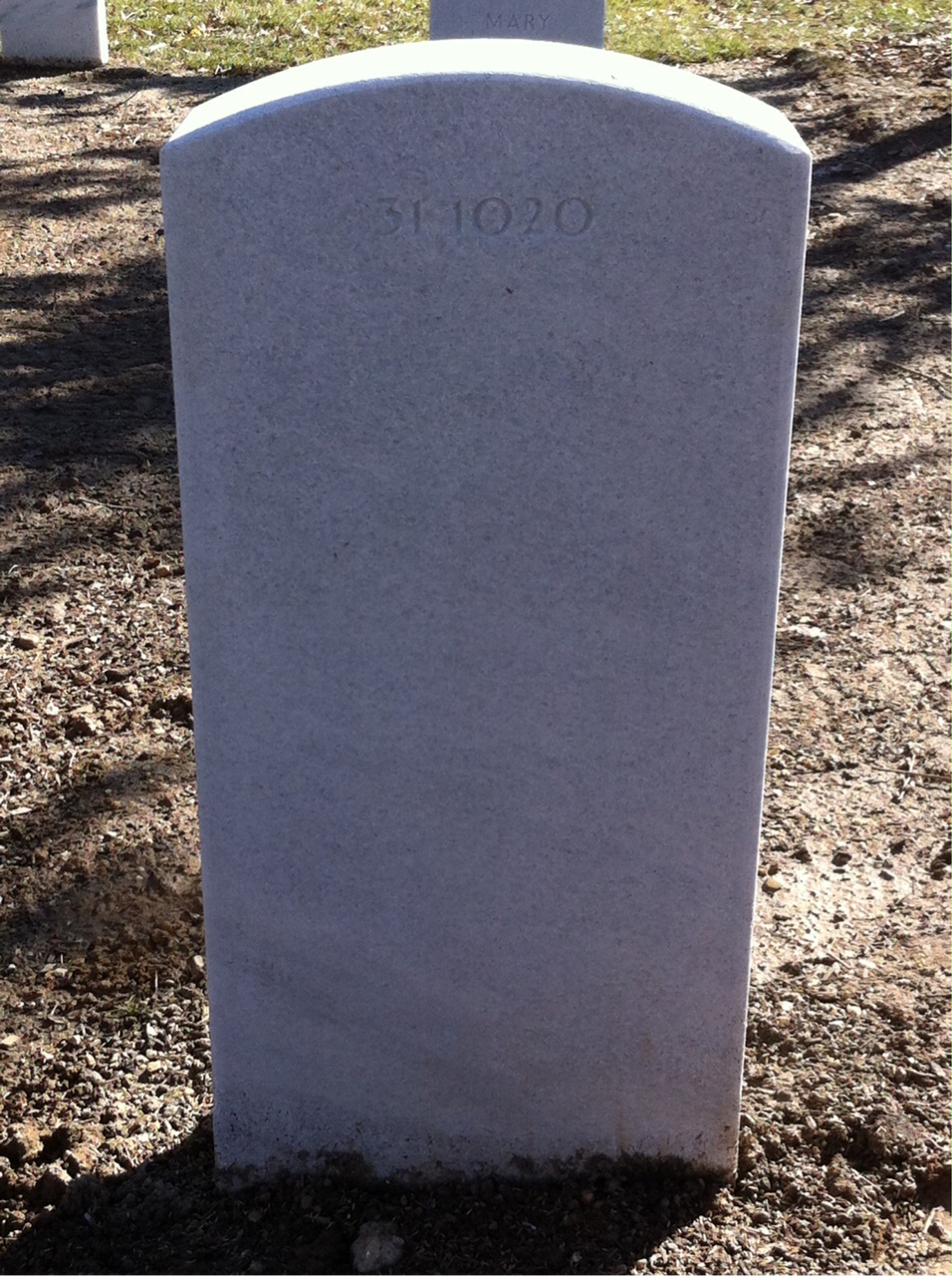 Back of headstone — Don Mckenzie